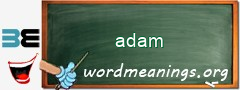 WordMeaning blackboard for adam